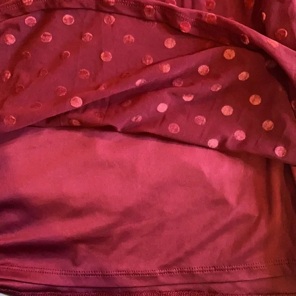 Lane Bryant Dot Mesh Ruffle Sleeve Sz 18/20 - Picture 9 of 10